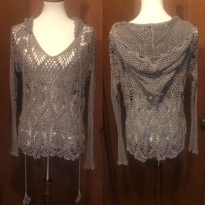 - Free People Crochet Hoodie S